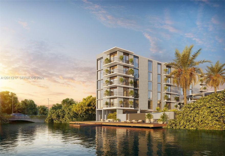 Welcome to Canal West Aventura, an exclusive 34-unit boutique luxury condominium beautifully situated along the scenic Oleta River in Miami-Dade’s vibrant West Aventura district. This 967 SF, 2-bedroom, 2-bathroom residence features premium Ornare kitchens, convenient in-unit washer and dryer, and inviting private balconies. Residents enjoy exceptional amenities, including exclusive riverfront access, a riverside pool, fitness center, and a rooftop patio with luxurious hot tubs, grilling stations, and valet parking. Ideally located near Aventura Mall, the Brightline station, restaurants, cafés, and Greynolds Park. Estimated completion: Q4 2027. Short-term rental friendly. Limited availability – reserve now.