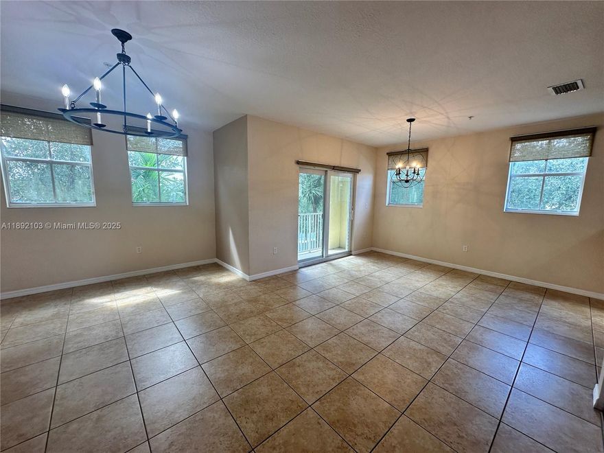 GREAT 2 STORY CORNER UNIT FOR SALE. FEATURES SPACIOUS OPEN KITCHEN WITH GRANITE COUNTER TOPS, FULL SIZE WASHER AND DRYER. TILED FLOORING ON THE FIRST FLOOR AND LAMINATED ON SECOND FLOOR. BEAUTIFUL GATED COMMUNITY WITH POOL, GYM, SECURITY PATROL. UNIT COMES WITH 1 ASSIGNED PARKING SPOT AND PLENTY OF GUEST PARKING. WONDERFUL LOCATION, WALKING DISTANCE TO A+ SCHOOLS, CLOSE TO FLORIDA TURNPIKE, 7 MILES TO THE MIAMI AIRPORT, NEAR SHOPPING CENTERS AND RESTAURANTS. MOVING READY! CALL TODAY TO SCHEDULE A PERSONALIZED TOUR!