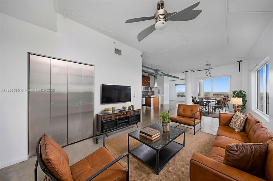 Experience the best of Miami living in this stunning 2BD/2BA corner penthouse loft featuring 925 sq. ft. of modern space with open city and Miami River views from the 19th floor. This bright and airy residence offers walls in both bedrooms, high ceilings, and floor-to-ceiling windows that fill the home with natural light.

Enjoy resort-style amenities including a fully equipped gym, sauna, steam room, swimming pool, jacuzzi, meditation room, private dog park, and tennis courts, all just minutes from Downtown Miami.

Internet is included. The unit includes 2 covered assigned parking spaces for your convenience.