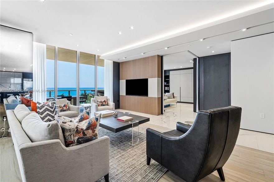 Perfection at St. Regis Bal Harbour is abundant in this impeccably & pristinely renovated oceanfront residence. After nearly a year of construction, not a single original finish remains at this masterpiece by Troy Dean Ippolito. From exquisite millwork & custom built ins to clever privacy walls and astonishing use of space, this brilliantly reimagined floorplan shines with the soothing backdrop of the Atlantic Ocean just yards from the deep, covered balconies. Featuring Subzero refrigeration, Wolf gas range, wide 8 inch light wood porcelain flooring and Brizo bath fixtures, Residence 704S is the refreshing opportunity rarely available in the highly sought after South Tower. Enjoy a truly lavish lifestyle at one of Miami's most coveted address and St. Regis signature beachfront properties.