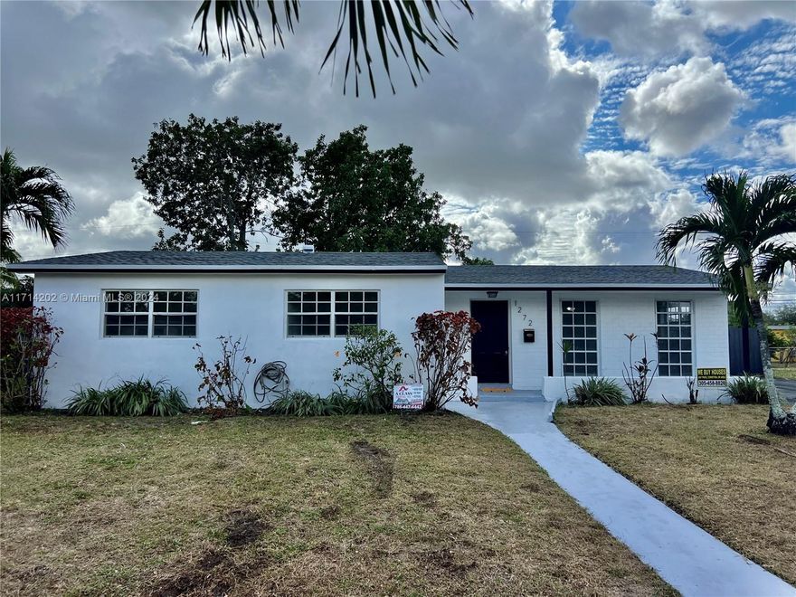 Prime Miami Gardens Location with Brand New Roof! This single-family home features a designer kitchen and bathrooms, offering 3 bedrooms and 2 bathrooms with a generous living area on a 7,875-square-foot lot. The home includes tile and laminate flooring throughout, spacious rooms, walk-in closets, and a large family room. The interior has been freshly painted. A generous laundry room and a fenced yard add to its appeal. Move-in ready!
BACK ON MARKET!!!! BUYER FINANCING FELL THROUGH. APPRAISED 525K