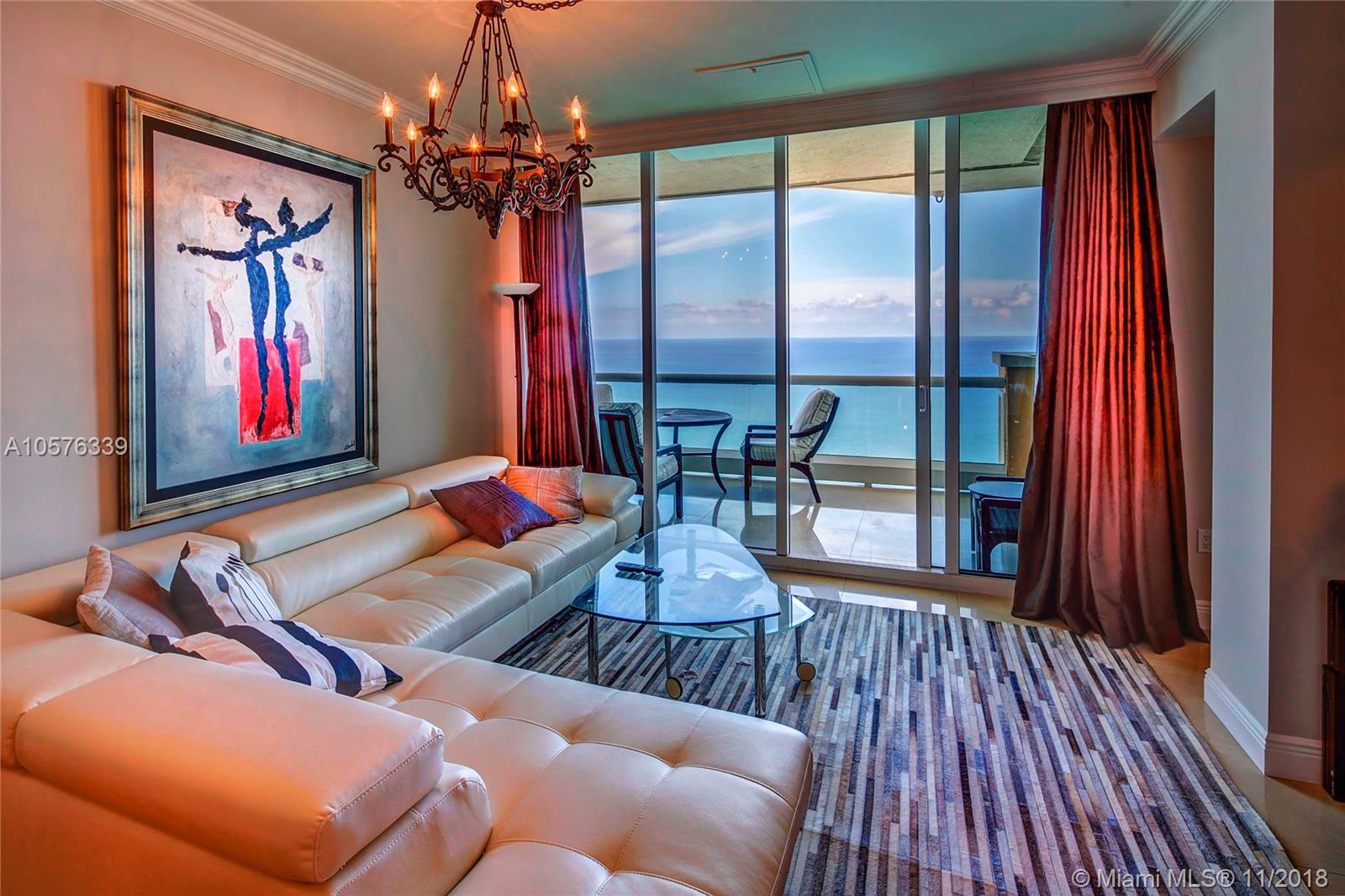 AVAILABLE May 15th, 2022. Best 05 line in the building! Highest floor (below the penthouses), largest terraces and best views! The unit features a through the building design providing both direct ocean and city views with two large terraces. Acqualina is the epitome of luxury in sunny isles; the resort features 3 restaurants, doorman, concierge, room service, three pools along with complete beach service.