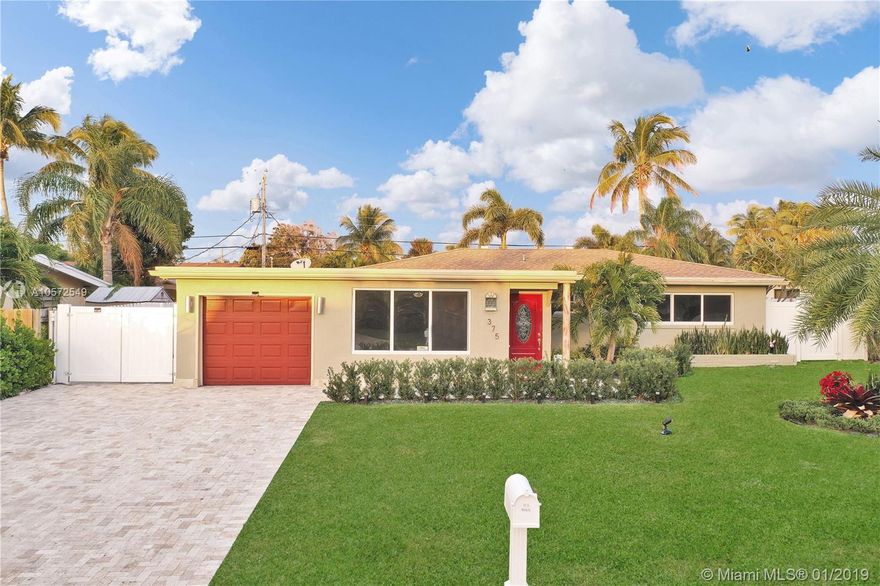 Updated 4/2 East Boca home, spacious living with open dining and kitchen format. Custom office with porcelain tiles, laundry room and 3 spacious bedrooms. New tinted & impacted windows throughout the house. This home's exterior features a 1500 sq ft travertine marble deck and matching driveway, lushly landscaped with a beautiful Sylvester palm. The backyard also include a bar and outdoor kitchen for family/friends gatherings. New AC, new sprinklers, sub panel for generator, smart home with security video and remote access. Located on one of the nicest streets in the area, less than 2 miles from the beach. All 'A' rated schools, don't miss your dream home and be the first to put it under contract!