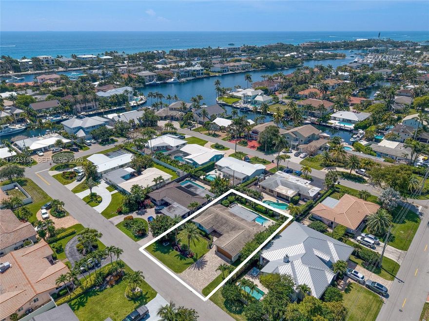 Experience the ultimate modern coastal luxury lifestyle in the prestigious enclave of Lighthouse Point. This masterfully renovated propery offers rare peace of mind with a new roof (2020), full impact windows and doors, and updated electrical. Inside, a chef’s culinary dream awaits, featuring Taj Mahal quartz countertops, high-end appliances, and plantation shutters. The home is finished with elegant tile throughout and features beautifully remodeled bathrooms.
Step outside to your private tropical sanctuary, boasting a heated waterfall pool and pristine, maintenance-free turf for effortless outdoor living. Nestled in a community known for its tree-lined streets, world-class yacht club, and elite municipal services, this home offers the quiet elegance Lighthouse Point is famous for—all while being minutes from the Hillsboro Inlet and the area's best waterfront dining.  Check the 3D/360 virtual tour for details.  Must see!