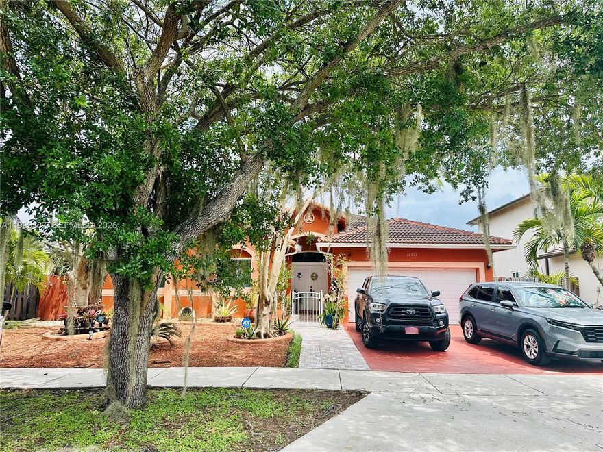 Beautiful Single-Family Home located in the desirable West Kendall area. This spacious residence features 4 Bedrooms and 21/2 Bathrooms, offering a comfortable and functional layout. The home boasts a private backyard oasis with a 13X23 ft Pool below ground and a charming tiki hut-perfect for entertaining or relaxing outdoors. The roof was replaced in 2018, the kitchen was tastefully renovated in 2017, and the home features new tile flooring installed just 2 years ago. Ideally located just steps away from excellent schools, making it perfect for families. Close to shopping, dining and major roadways.