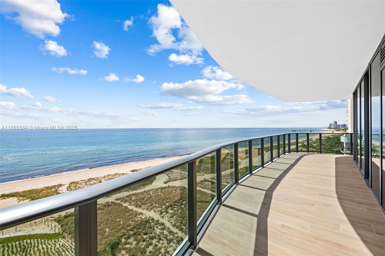 Introducing a truly exceptional 4-bedroom, 4.5-bathroom southeast corner unit on the 8th floor at Casamar, Pompano Beach's newest luxury residence. This remarkable home offers almost 4700 total sqft of sophisticated living space, including nearly 1300 sqft of exterior balcony space, designed for those who seek both elegance and comfort. From the moment you enter, be captivated by the panoramic ocean views through floor-to-ceiling glass. The seamless indoor-outdoor living experience extends to the spacious balconies, perfect for enjoying stunning sunrises and sunsets. Additionally, a west-facing den offers a versatile space bathed in the warm glow of afternoon light. The unit is equipped with two parking spaces, including 1 self-park and boasts 2 storage units for your convenience.