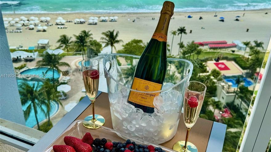 Welcome to South Florida Paradise* Prime Location*at Trump International in Sunny isles Beach! Fully Renovated* This Deluxe - 551 Sq. Ft. Oceanview Studio on 11th Floor* Offers Luxury, Comfort & Unbeatable views! The unit features 2 New Queen Beds, Italian furnishings, a Spacious Full Bath & Private Balcony overlooking the Ocean. Enjoy Wet Bar & Modern White Kitchenette with Nescafé coffee station, 65-inch TV, premium linens, blackout curtains & elegant lighting throughout. the Resort provides access to Spa, Pools, Famous Equinox-Gym, Beach services, Dining options & Valet parking. Walk to Top Restaurants, Shops & Entertainment. A turnkey Oceanfront Gem—Perfect for Personal use or Investment. NOT in the Hotel Program, IT's Privately Managed, Rented out on AIRBNB- STR-02900.