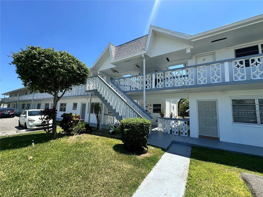 Peaceful 1/1 condo at Ro-Mont Gardens 55+ well-maintained community! Per HOA, percentage of units may be purchased and occupied by person under 55, subject to their approval process. The 40-year recertification have been completed, there are no assesments with money in reserves.  Brand new roof, new plumbing,  Low HOA fees. Priced to sell, It features newer stainless steel appliances, updated wood laminate floors, a newer A/C, an enclosed balcony, that serves as a secondary room with a peaceful water view, and assigned parking. Public transportation is steps away and near by to grocery store, shopping plazas and resturants. Community includes resort style pool, clubhouse, gym, and sauna.  Affordable lifestyle in a prime location! Don't wait, Paradise awaits!