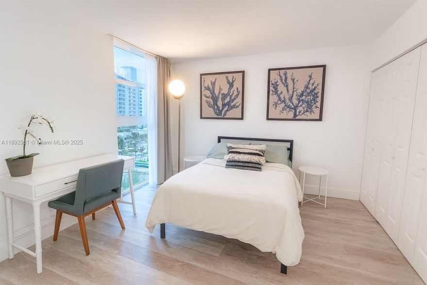 Newly renovated 1-bed nestled in the highly desirable West Ave neighborhood. Designed with attention to detail and quality craftsmanship, this residence blends comfort and sophistication with a touch of coastal charm. Enjoy stunning sunset views to the west and a spacious balcony overlooking Biscayne Bay, the perfect spot to relax or entertain. The unit comes fully furnished or unfurnished and includes an assigned parking space. Located in a quiet, upscale pocket of South Beach, you'll be just steps from the ocean, Whole Foods, Target, Miami Beach Marina, Baia Beach Club, and a wide selection of dining and cultural destinations. Perfect for those with an active lifestyle, and pet-friendly. Can be delivered furnished or unfurnished.