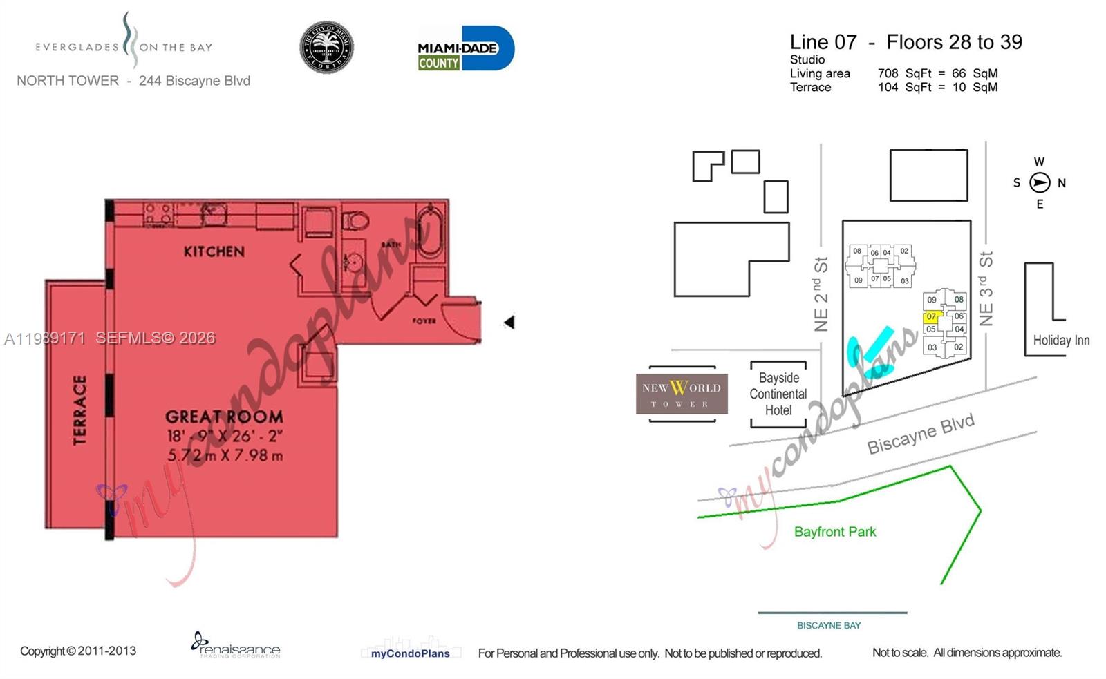 VIZCAYNE NORTH CONDO - Residential Lease