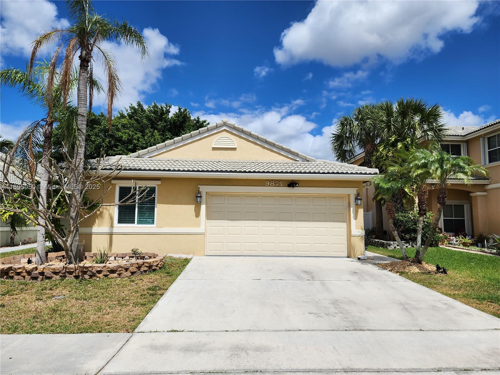 Rental Property at 9871 Red Heart Ln, Tamarac, Broward County, Florida - Bedrooms: 4 
Bathrooms: 2  - $3,800 MO.
