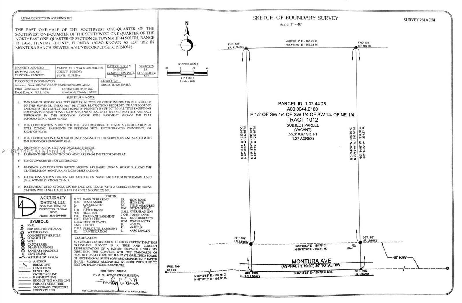 MONTURA RANCH UNREC SEC - Land