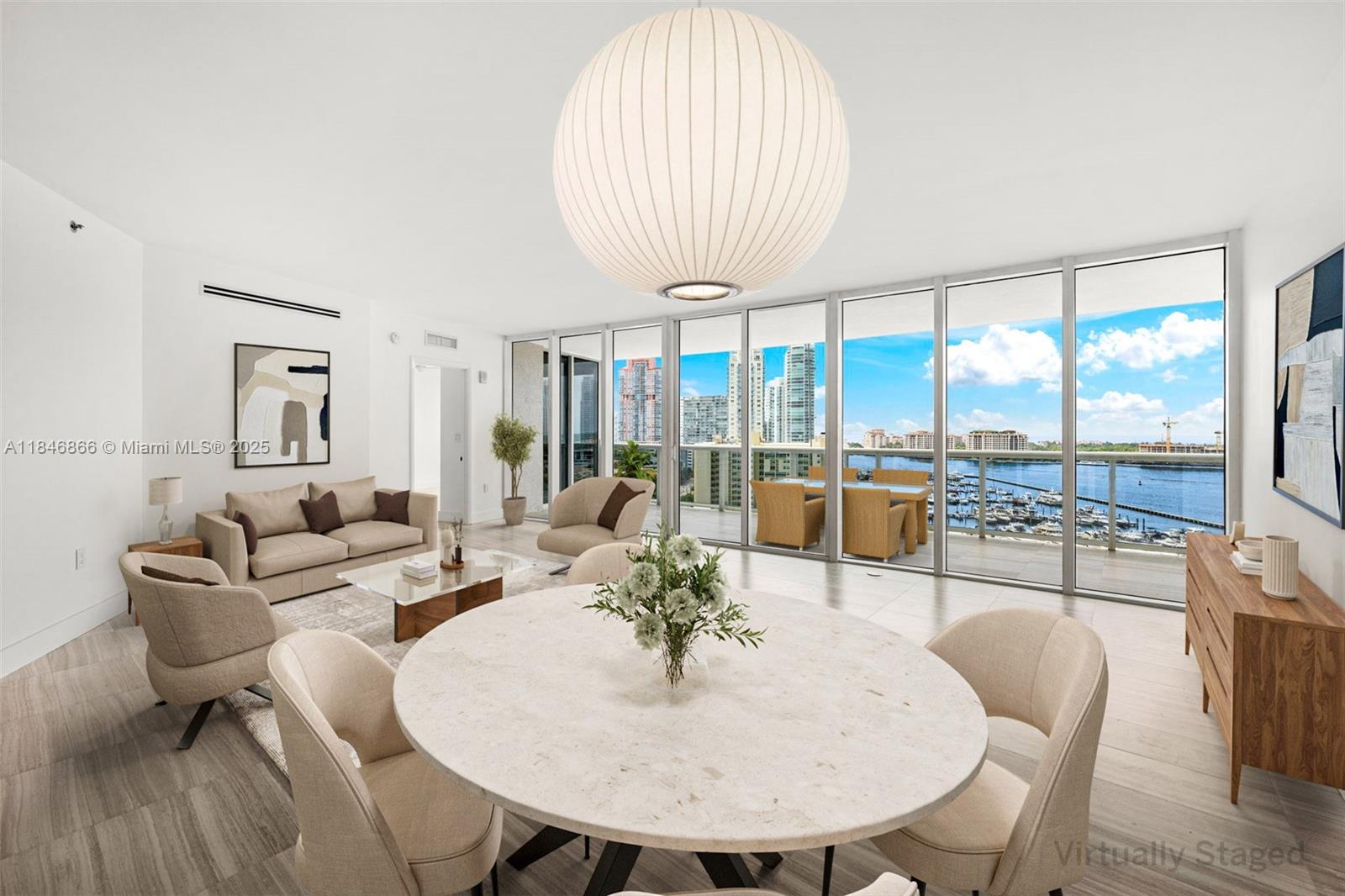 Experience one of the most desirable lines at Murano Grande, located in South Beach’s prestigious South of Fifth area. This fully renovated 2-bedroom, 2.5-bath residence spans 1,600 sqft with a spacious split floor plan, ensuite bathrooms, and refined finishes throughout. Step onto the dramatic terrace to take in sweeping views of Biscayne Bay, the Miami skyline, and Miami Beach. Murano Grande is a premier full-service building with world-class amenities including a bayfront pool, fitness center, spa, tennis court, concierge, valet, and a waterfront restaurant.