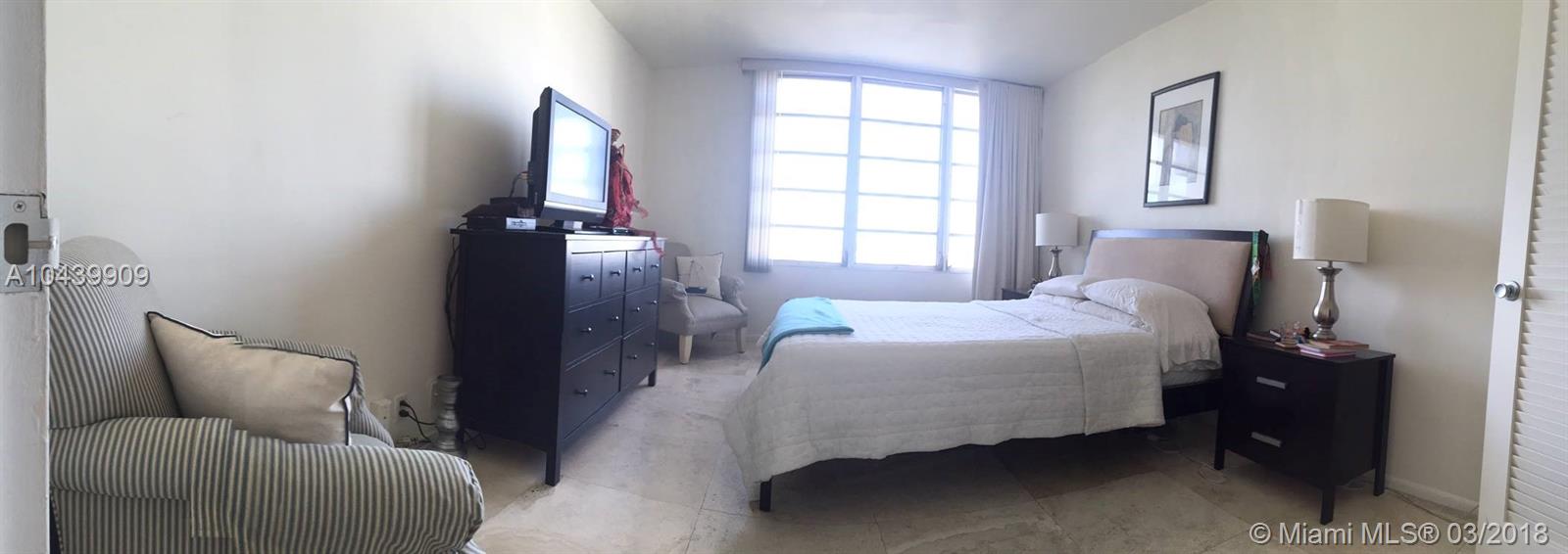 Beautiful 1 bedroom, 1 bathroom condo in the prestigious Mirador in South Beach. Unit has been freshly painted. This condo features marble floors, balcony with views of Miami Beach and the ocean, washer and dryer on the same floor, pool by the bay, gym, Jacuzzi, 24 hours front desk and valet parking. Cable and Internet included in the rent price! All of what you have dreamed of is here! Contact Listing agent for more information and showings. Easy to show. Landlord Motivated!