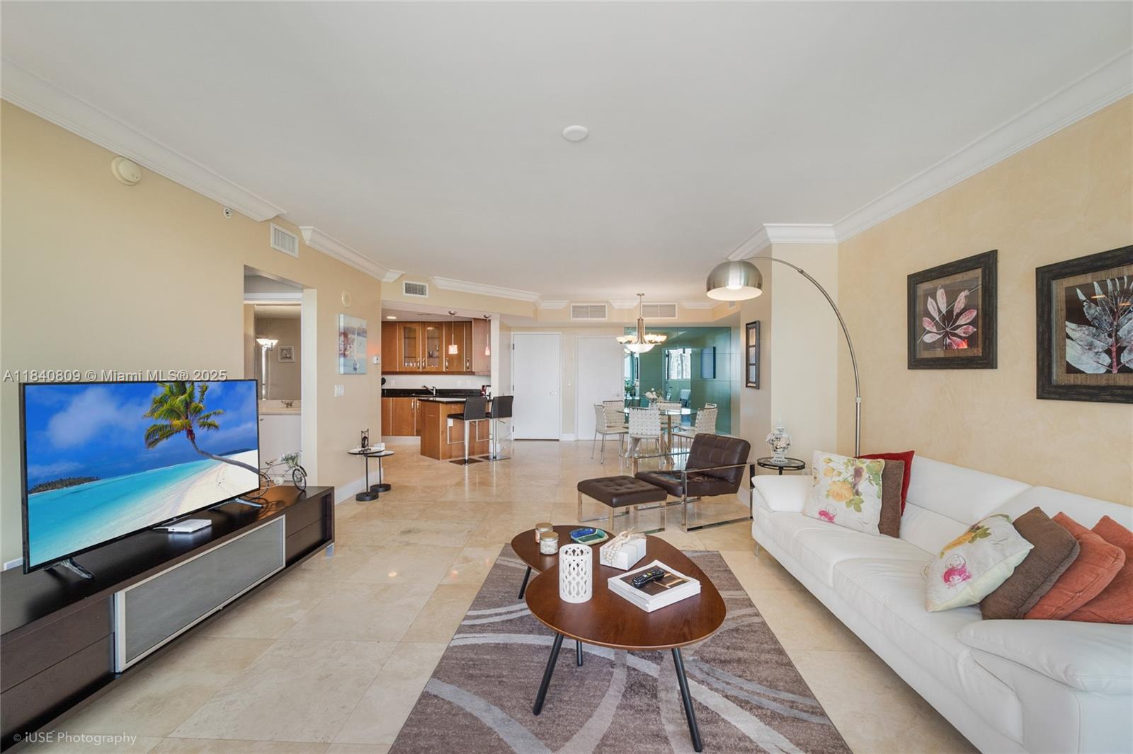 Unit 922 features 1,425 sqft of living area, with 2 bedrooms, 2 full bathrooms, living and dining area, spacious kitchen, separate laundry room and amazing views from the balcony. The apartment is fully furnished and freshly painted. Building amenities include a great pool area, fully equipped gym, massage rooms, party room, office area and kid playground.