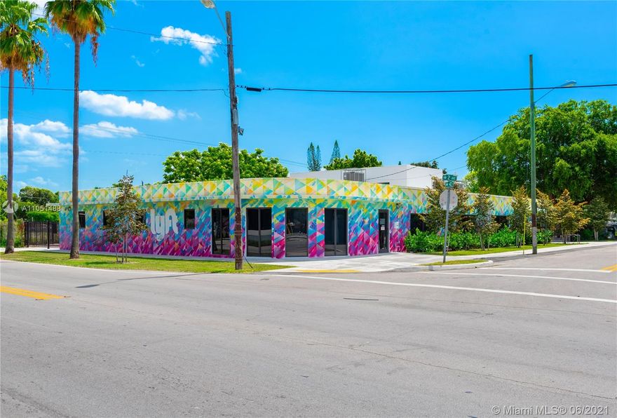 LYFT DRIVER HUB -JUST 2 BLOKS WEST FROM DESIGN DISTRICT-WAS FULLY RE-CONSTRUCTED IN 2019, WITH OVER $2M IN CAPITAL IMPROVEMENTS.INCLUDING CUSTOM LIGHTING, TOP OF THE LINE APPLIANCES,  HIGH IMPACT WINDOWS, PLUMBING, ROOF, BATHROOMS AND MORE. LEASE OFFERS 3% ANNUAL INCREASES, AND BUILDINGS LAYOUT IS CENTERED AROUND A PRIVATE COURTYARD AREA WITH SLIDING DOORS THAT ALLOW FOR A SEAMLESS TRANSITION FROM INDOOR TO OUTDOOR SPACE. THE BUILDINGS ORIENTATION AS WELL AS THE LARGE LOT ALLOWS FOR FUTURE BUILDING EXPANSION AS WELL. THIS NN LEASE WITH LIMITED LANDLORD RESPONSIBILITY -ONLY STRUCTURE AND ROOF (UNDER WARRANTY) ALLOWS IT TO BE A GREAT INVESTMENT.