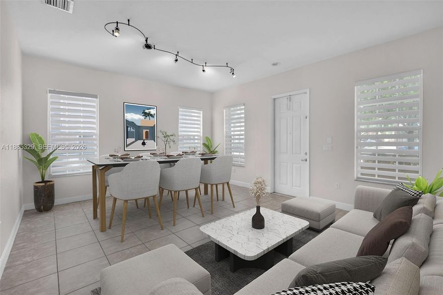 Stunning 2BR/2.5BA corner townhouse in the highly desired gated Cobblestone community! This bright and spacious home offers high ceilings, abundant natural light, and a private paved patio perfect for entertaining. Enjoy ceramic tile throughout the first floor, elegant wood floors upstairs, and a stylish staircase. The modern kitchen features granite countertops, stainless steel appliances, and a new washer/dryer. The master suite boasts a balcony with impact French doors for extra peace of mind. Community amenities include a clubhouse, heated pool, fitness center, playground, scenic walking paths, and 24-hour security. Ideally located near A-rated schools, I-75, major malls, Whole Foods, Costco, and top restaurants. A must-see!