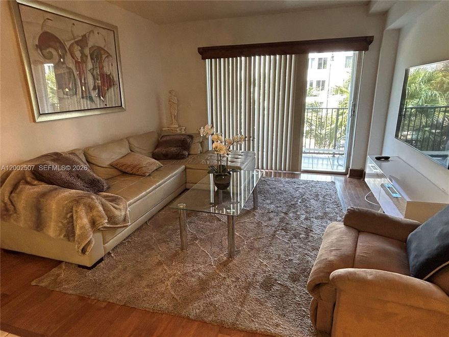 Beautiful, spacious 2 bed 2 bath condo in Sunny Isles, fully furnished with new furniture in a boutique building two blocks to the beach, one block to Publix, restaurants, shops, great schools in a very quiet area. The complex is gated with large pool, BBQ area, assigned parking spot right next to entry door. Unit is 1st floor but not on ground level.  The unit is one story above ground. Take the elevator or one flight of stairs. Short term available at different price point. One month min. Call for options