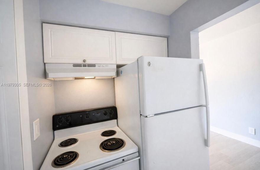 Spacious 1 bedroom 1 bathroom located in the heart of Flagami! This unit offers impact windows, completely remodeled floors, bathroom, and kitchen! Rent includes water and 1 parking spot. Building has washer & dryers! Rapid Approval! Minutes away from Coral Gables, Miami International Airport, and 836 major highway!