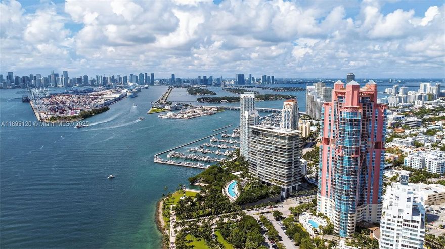A dream home in the sky. 2-floor residence, boasting 5,450 SqFt to easily accommodate any special event or entertaining occasion. Mega sized flow-through living room and open kitchen with a bridge encased in glass leading to an 800+ SqFt panoramic Great Room. Endless direct views of the Atlantic Ocean, Biscayne Bay, Miami Skyline, and South Beach both day and night with incredible sunrises and sunsets. The lower floor of this townhouse offers all 3 bedrooms, providing excellent privacy and separation of space. The master bedroom overlooking the ocean offers his and hers bathrooms and closets, spa-like bathroom including a double rain shower and separate large jacuzzi tub with an ocean view.