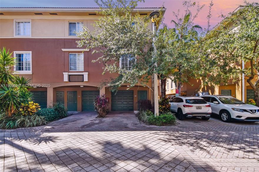 Welcome to this beautifully upgraded tri-level townhouse located in the esteemed gated community of Aventi. This charming 1-bedroom, 1-bathroom residence features a master suite on the third level for ultimate privacy. The modern kitchen is equipped with stainless steel appliances, elegant granite countertops, and a cozy breakfast nook. Enjoy the sophisticated look of wood interlock flooring throughout the home. Convenience is key with a full-size washer and dryer included. The townhouse also offers an attached one-car garage and an additional parking space.
Nestled along a tranquil canal, the community offers boat dockage for water enthusiasts. Aventi further boasts a range of top-tier amenities, including a clubhouse, refreshing pool, state-of-the-art fitness center, and 24-hour security with phone entry gate, ensuring peace of mind. Its prime location is just moments away from the vibrant Aventura Mall, a variety of dining options, and highly-rated schools. Experience the perfect blend of luxury, comfort, and convenience in this desirable community.