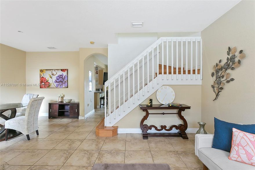 $2,500 SELLER CONTRIBUTION TO CLOSING COSTS!*LARGE 2 bedroom/2.5 bathroom well maintained townhouse*Both bedrooms are upstairs and each has a full ensuite bathroom*Enjoy family time in the informal family room off of the kitchen and step right outside for a BBQ on your patio*Enjoy the convenience of a 2nd living area where  guests can be entertained while the kids spend time in the family room*Laundry conveniently located upstairs near the bedrooms eliminating carrying laundry up and down stairs*Association has some reserves*Roof maintained by the association*Close to the Florida Turnpike, shopping, schools, parks, Butterfly World, and medical resources* CAN BE RENTED RIGHT AWAY*Pet Max is 25lbs*