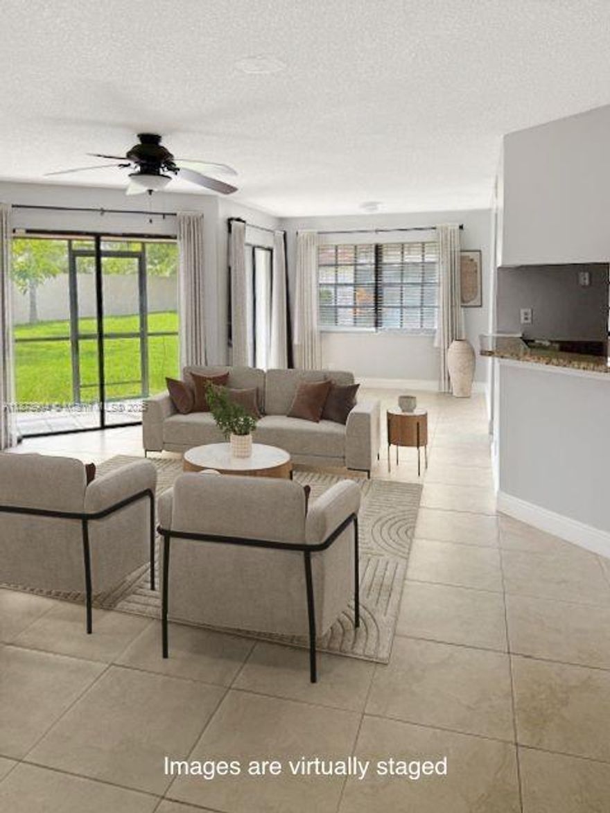 Elegant & Modern , Just Listed in Plantation!

This 3 bedroom / 3 bath beautiful home is located in one of Plantations most desirable neighborhoods. The home offers an open floor plan,  gourmet kitchen with quartz countertops, stainless steel appliances along with a kitchenette dining space. The spacious primary bedroom provides versatility for both rest & relaxation. Located close to shopping, dining, entertainment and - A RATED schools.  One room is ground floor , two rooms are upstairs with private en-suites in each.  Very few homes are available in this community. Don't miss the opportunity to own this beauty. Property is easy to show. Seller seeking a quick sale.