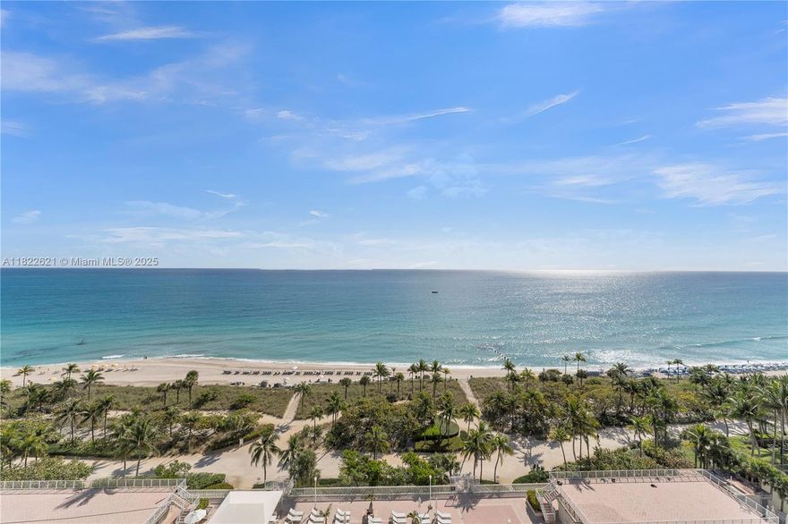 Balmoral, the most luxurious and prestigious condominium in Bal Harbour, is currently in the process of finishing renovations. This ocean front corner (1983 SqFt) features two bedrooms and two and a half bathrooms plus spacious terrace (184 SqM) where you can enjoy the sunrise and the views from the high floor from the 16th floor. Enjoy the ocean from every room in the unit. This unit with a panoramic living room and open kitchen has a modern concept that you must see. Steps from Bal Harbour Shops, this condominium has new glass balconies, gym, restaurant, beach service, tennis courts, children's playing area, valet parking. PREMIUN LOCATION IN MIAMI. For more information, please contact listing agent.