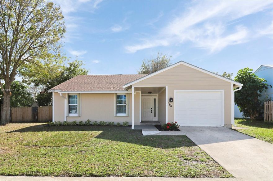 Completely Remodeled 3 Bedroom 2 Bathroom Home with a 1 Car Garage in the Heart of Jupiter!! Beautiful Kitchen featuring White Shaker Cabinets and Quartz Counter-tops. NEW Stainless Steel Appliances. Bathrooms have been Totally Renovated and feature NEW Vanities, Toilets, Mirrors and Shower Tile. NEW Flooring and Baseboard Throughout. NEW Interior Doors Throughout. NEW Fans and Fixtures Throughout. Updated Electric. Freshly Painted Interior and Exterior. Hurricane Protection. Close Proximity to I-95 and the FL Turnpike as well as Jupiter's Pristine Beaches. A+ School District. Easy to Show. Must See!!