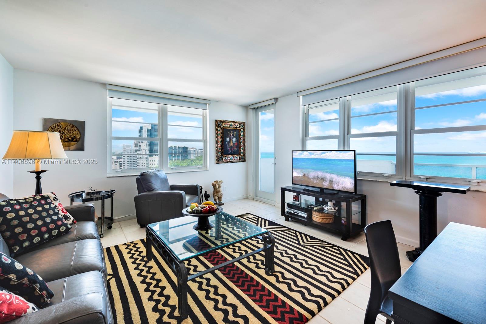 Location, Location, Location and Priced to Sell! Step out on this top floor corner unit balcony and check out these pristine direct ocean views of Miami Beach! The building is right in the heart of South Beach steps from the ocean and conveniently located on world famous Lincoln Road! A large 2 Bed 2 Bath is one of two top floor oceanfront condos so it simply doesn't get any better and it's just waiting for a new owner or investor to make it their own.
The building offers direct beach access with beach chairs and towel service, renovated fitness center, heated pool, renovated lobby, valet parking, 24 hour security, and on site management. 30 day rentals, Airbnb allowed, perfect for investment, flip, or an incredible 2nd home getaway!