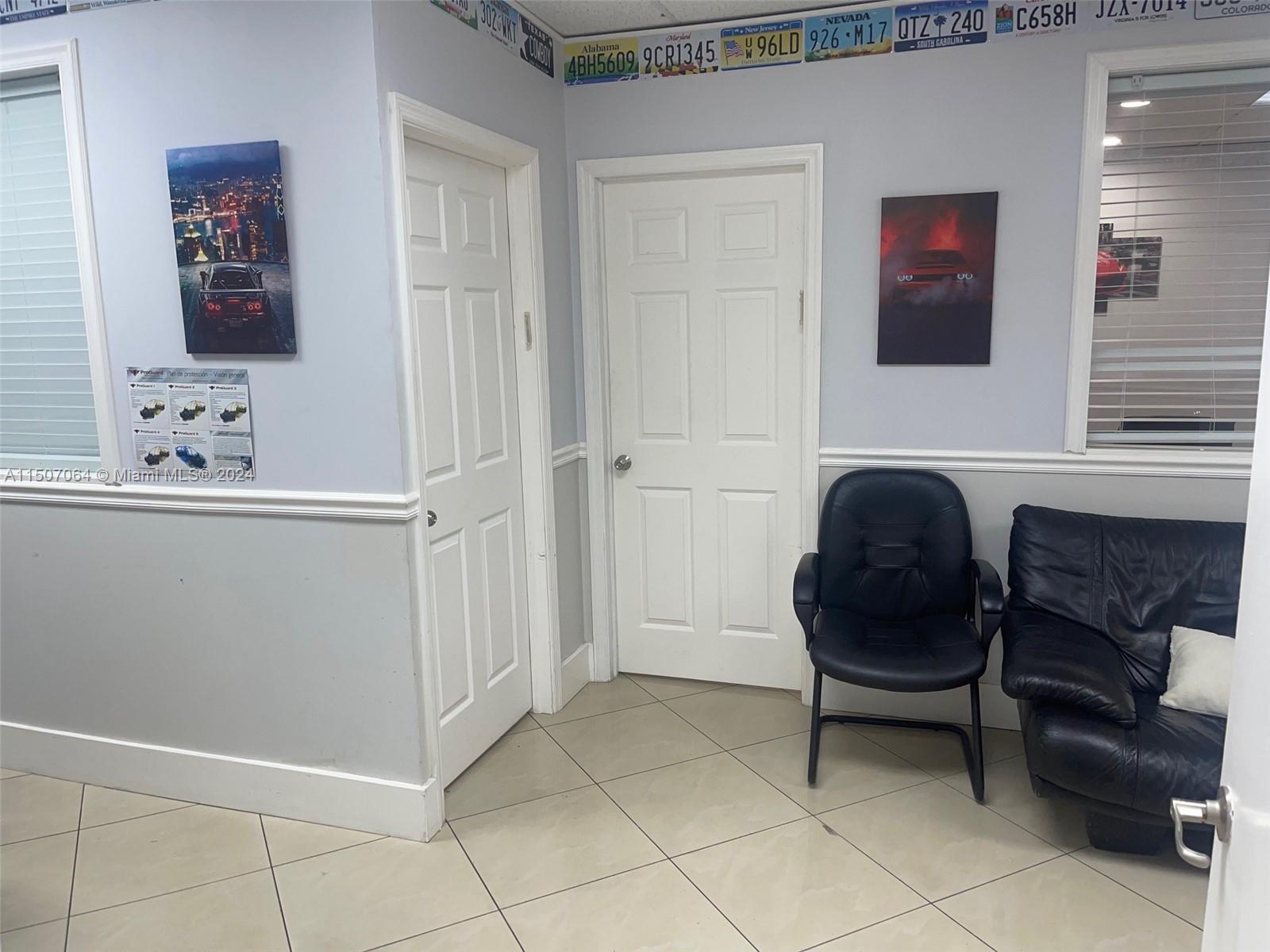 Large Office Suite with Private Access through exterior Door. Two Interior Private Offices with open Area. Includes 24/7 Access to Building, WiFi, Use of Common Areas-Conference Room, Lobby, Restrooms, Kitchen, and Breakroom. No Overnight Parking and Not Accepting Car Dealerships, Car Rental Companies, or Towing Services. Available 1/5.