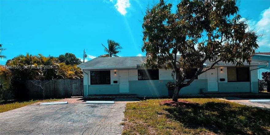 THE ULTIMATE HOUSE-HACK/1031 EXCHANGE in the rapidly growing City of Dania Beach! This meticulously updated duplex located east of US-1, generates a potential $7,000 in total monthly rental income ($3,500 per unit) and stands far above the competition. Every major detail has been addressed: new impact-resistant windows and doors for total security and modernized interiors. Unit 22 features a stunning new flooring, and both units have new stainless steel appliances. Also, it's one of the rare properties in the area to feature a fully legal, interior laundry room with a washer/dryer under central AC on each unit. (a massive upgrade over the typical outdoor or shed setups found throughout Broward) Perfect for an owner-occupant to live in style while the second unit pays the mortgage. For the savvy investor, this is a true 'set it and forget it' asset with entirely separate water and electric meters, ensuring zero utility responsibility for the landlord. Minutes from the beach, airport, and Dania Pointe, this turnkey property is ready to perform from Day 1. Reach out to the listing agent to get more information.