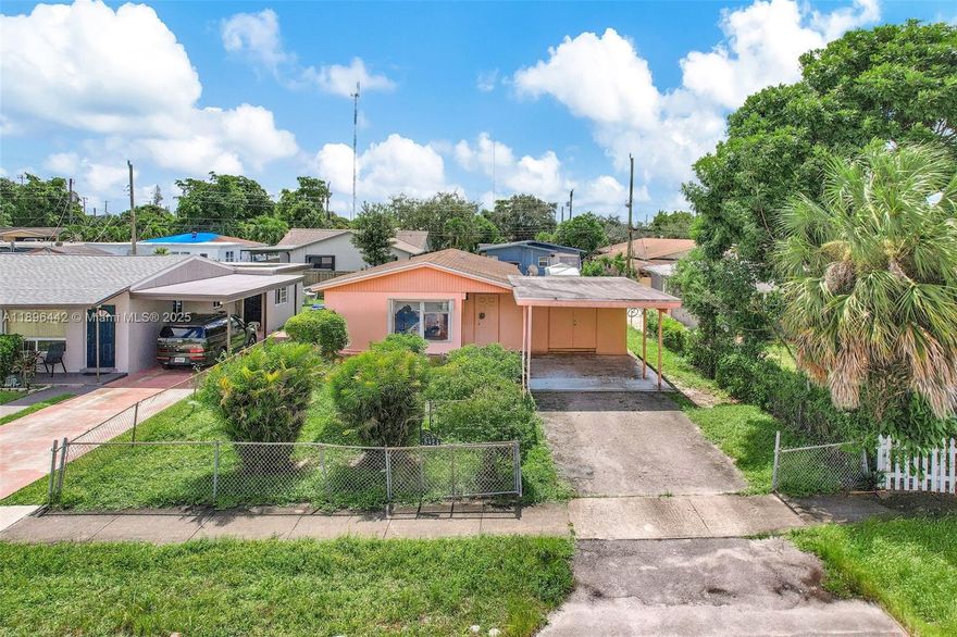 This 3 bedroom 2 bathroom property in Hollywood has been cared for throughout the years. The home is ready for the buyers touch. The home has tile throughout with hurricane shutters and a laundry room in the carport. The property also has a great detached shed for storage
