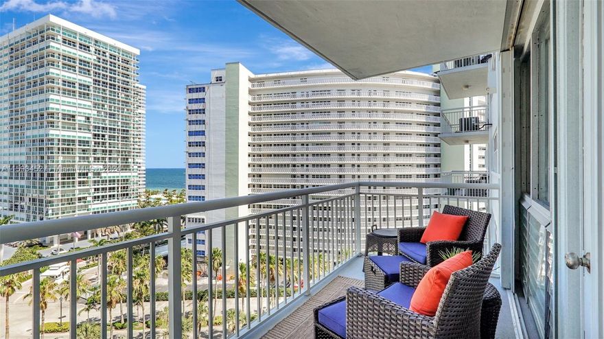 Million dollar view from your private balcony in this beautifully maintained condo in Harbor Isles in Fort Lauderdale with private beach access; features 1 bed / 1 bath, travertine flooring, newer kitchen with granite countertops, ss appliances, 2 year old AC, washer and dryer hookup. Atlantic Towers offers lots of amenities like heated pool with sun deck area, 24/7 front desk concierge, newly updated fitness center, BBQ's, party room area, storage, plenty of unassigned parking; 50 year inspection completed, new elevators and lobby area, very well managed building, monthly HOA covers water and trash removal, cable, roof maintenance, amenities and all exterior. Amazing location, just minutes away from Ft Lauderdale International Airpot, Port Everglades, Las Olas/downtown, restaurants.