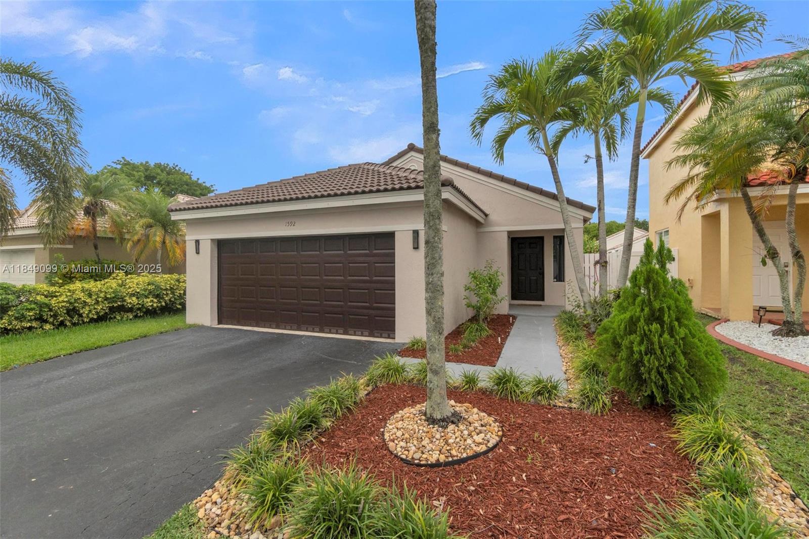 BRAND NEW ROOF (2024 Oct): Enjoy long-term peace of mind and increased value. Freshly Painted (2025): Interior and exterior, professionally painted for a clean, modern look. Top-Rated Schools: Zoned for Gator Run Elementary, Falcon Cove Middle, and Cypress Bay High — among the best in Broward County. Spacious & Bright: 3 bedrooms, 2 baths, open living areas, and a welcoming layout. Quiet Community: Located in a desirable, family-friendly neighborhood with low HOA, community pool, and easy access to parks, shopping, and highways. Perfect for families or investors seeking a low-maintenance, fully updated home in one of Weston's most sought-after areas. Garage door, sprinkler and lights, all controlled by Wi-Fi. Easy to show on Lockbox