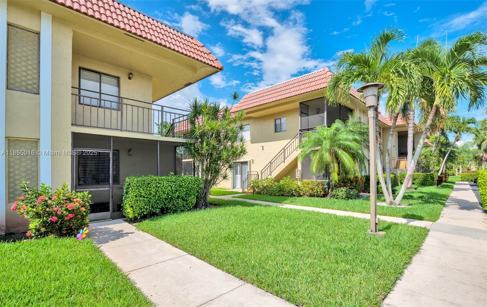 Great opportunity to live in Weston!!!... In this BEAUTIFUL 2 BED / 2 BATH FIRST FLOOR CORNER UNIT with a relaxing water view and lots of natural light. Upgraded porcelain floors in bedrooms and social areas. Renovated kitchen with excellent storage space. New refrigerator and water heater. Washer & Dryer inside the unit. Relaxing back porch area to enjoy the water-view. Convenient assigned parking right in front of the entrance. The community pool is very close and you may also enjoy all of the amenities of the Bonaventure Town Center Club. Excellent schools!!! Some photos have been staged.