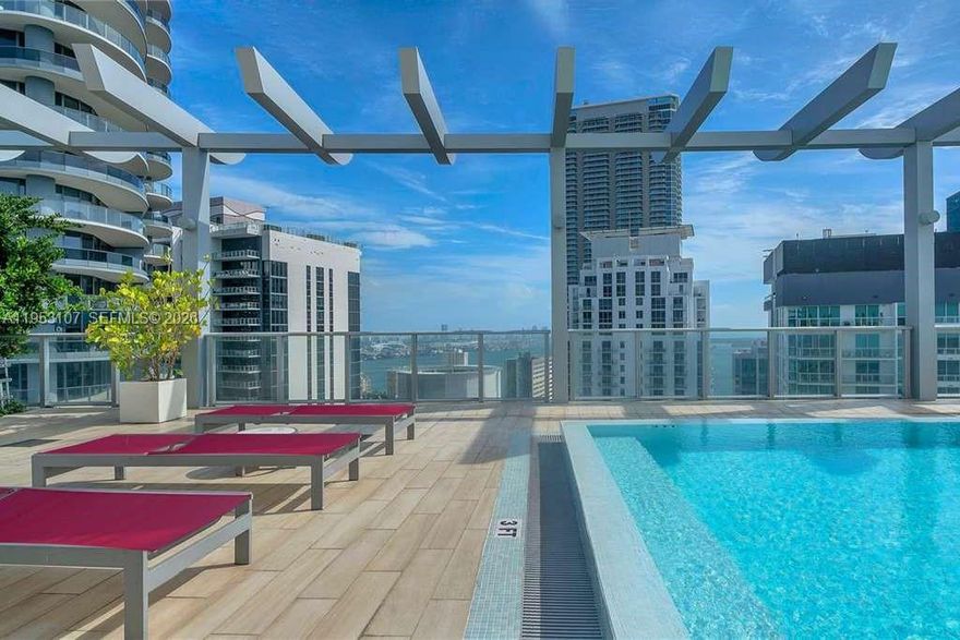 Elevate your lifestyle in the heart of Brickell! This stunning,Penthouse residence at 1100 S Miami Ave is a rare combination of soaring 12-foot ceilings, expansive living space, and breathtaking unobstructed eastern water and city views.  Best line in the Building!

Meticulously designed 1-bedroom, 1-Den,  1-bath spanning 923 SF. Unlike standard layouts, unit features a versatile half-room, perfect for home office or a guest space.  The 
12ft ceilings create a bright atmosphere. 

Italian Elegance Designed by Pininfarina,  the interiors feature premium porcelain floors, custom-built closets, and a modern gourmet kitchen with European cabinetry and top-tier stainless steel appliances.

Modern Comfort  and upgrades Include a Nest thermostat, in-unit  New washer/dryer, and designer finishes throughout, window shades and blackouts, Mounted TVs.

Living at Millecento is a resort-style experience. Residents enjoy a curated collection of world-class amenities:

Rooftop "Cielo" Deck-An infinity-edge pool on the 43nd floor with private cabanas and panoramic views.

9th-floor heated pool, state-of-the-art fitness center, and a full-service health spa with sauna/steam rooms.

Private cinema/screening room, sophisticated billiards lounge, and a children’s playroom.

24-hour concierge, doorman, and valet parking.

Close proximity to Brickell City Centre and Mary Brickell Village, offering world-class dining, luxury retail, and vibrant nightlife just seconds away.