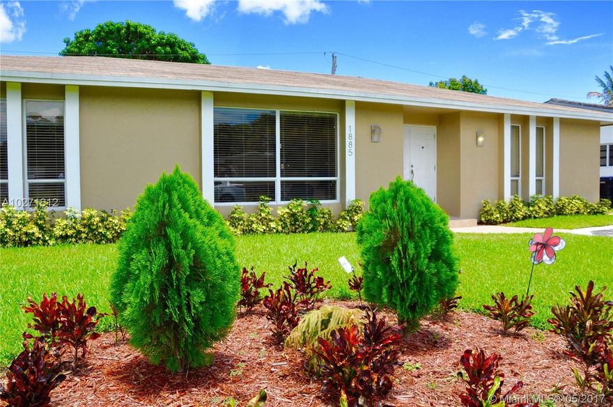 Grand Opportunity!! Completely remodeled 4 Bedroom, 3 bathroom home in a gated community. Next to Aventura, top rated schools, shopping and transportation within a mile radius. Over sized lot with a below ground pool and lots of room to entertain.