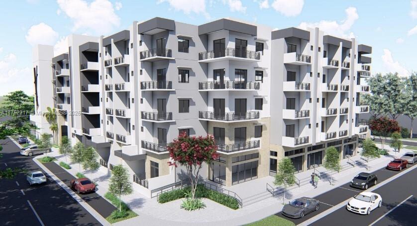 Centralized Hialeah development opportunity, approved site plan for six floors, 112 units - 49,692 SF (1.14 acre).
With over 120+ parking spaces. Site plan approved.