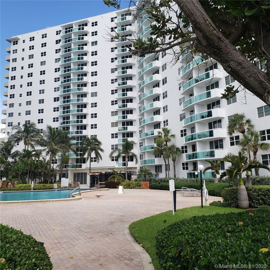 BeautifullY furnished 1 Bedroom Apt ON THE OCEAN. Winter Rental 2020-2021 . RENT INCLUDES A/C, CABLE, HOT Water + PARKING and Internet to each Unit in the building. Seasonal rental – 6-8 monthd or less Euro-style kitchen, floor to ceiling hurricane proof sliding glass doors leading to balcony. 24 hour security & valet service. Amenities include gym, clubhouse, sauna, steam, outdoor Jacuzzi tub, cabana baths, tiki bar, ocean access, convenient store. Onsite Management Company. Valet or self park . Great location on A1A in between Hollywood Blvd and Hallandale Beach Blvd. -Convenient store. Gorgeous pool area - right on the ocean - easy beach access. Application process 2-3 weeks.  Building is undergoing renvovation work.  No balcony access starting Mid-October for approx 4-5 months