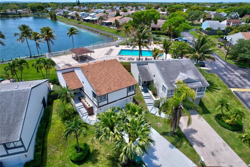 Beautiful lakefront home in the heart of Cutler Bay. This move-in-ready two-story residence offers 3 bedrooms, 2 bathrooms, and a 2-car garage, along with serene water views and a private backyard. The home features an updated kitchen with modern cabinetry and stainless-steel appliances, plus two bathrooms with modern finishes. Enjoy peace of mind with impact windows and doors, a 2017 roof, and a new A/C system installed in 2026. The open and flexible floor plan includes spacious living and dining areas and generously sized bedrooms. Outdoor living shines with a covered porch and a lakefront patio perfect for relaxing and taking in the tranquil views. The community offers tennis courts, a pool area, and more. The location provides easy access to shopping, dining, parks, and major highways. A must-see property offering comfort, convenience, and peaceful waterfront living.