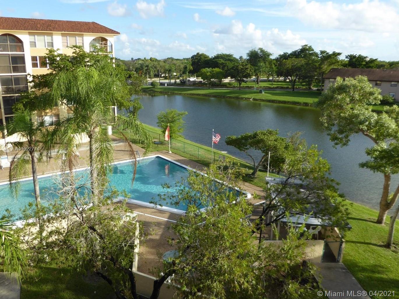 2 BEDROOM, 2 BATH END UNIT ON THE 4TH FLOOR, MAXIMUM PRIVACY WITH A BEAUTIFUL VIEW OF COMMUNITY POOL, HOT TUB, LAKE…SPLIT FLOR PLAN WITH LOTS OF CLOSETS SPACE, BRIGHT KITCHEN WITH ROOM FOR SMALL TABLE… ACCESS TO LARGE SCREENED BALCONY FROM LIVINGROOM AND MASTER BEDROOM…COMPLEX LOCATED CLOSE TO SAWGRASS MILLS MALL, BB&T CENTER, MAJOR HAIGHWAYS AND MANY OTHER ATTRACTIONS SOUTH FLORIDA CAN OFFER.
