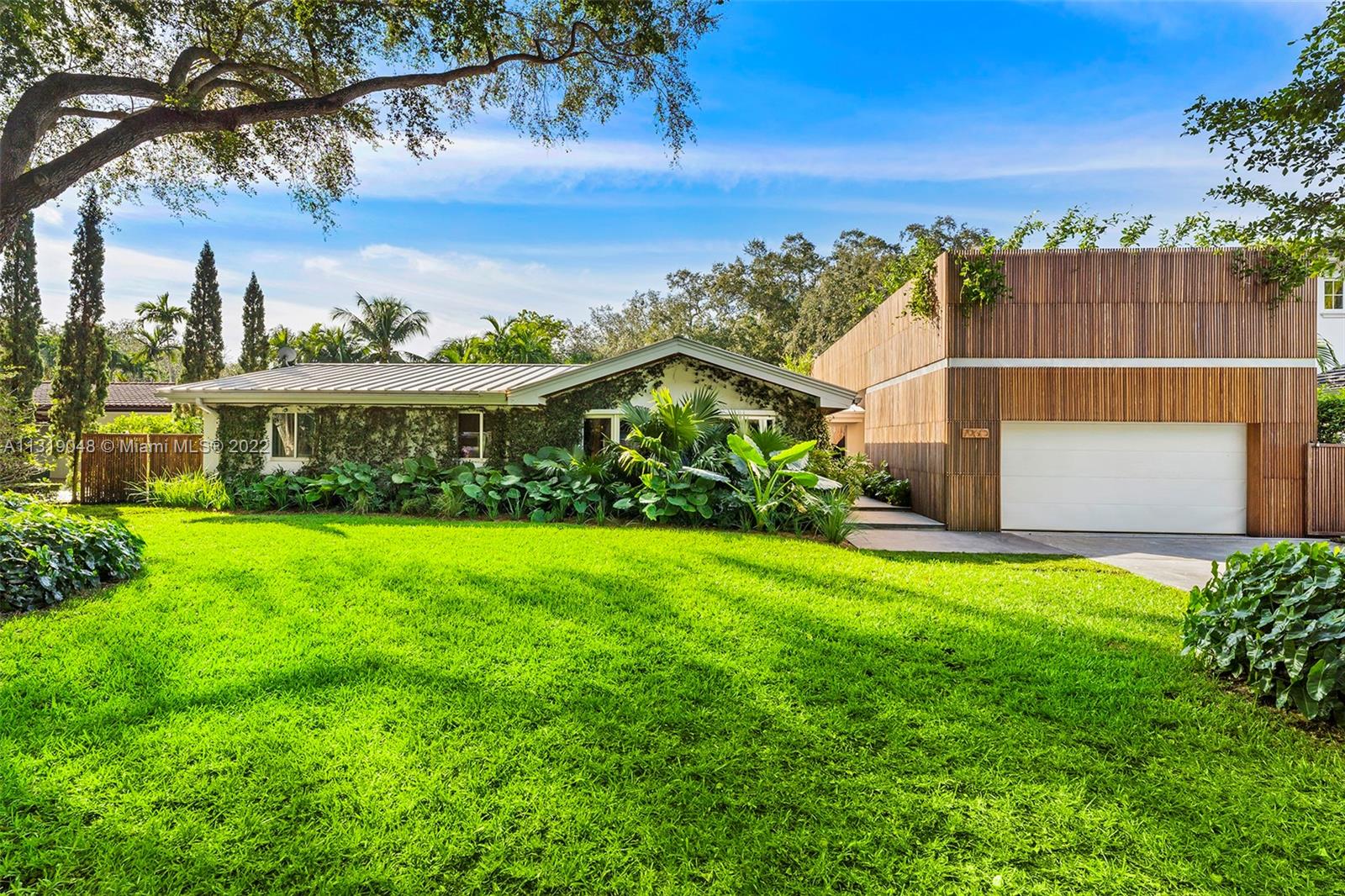 Located in the heart of High Pines, this recently updated, modern masterpiece is the epitome of Miami Chic living. Enjoy 3 bedrooms / 3 baths in the main home plus a detached suite w full bathroom which can be utilized as a 4th bedroom, office or studio. The chef’s kitchen is an epicurean delight with gas range, WOLF Appliances, cooking island and stunning pool views. Open entertaining spaces and retractable glass doors bring in an abundance of natural light during the day. Salt water pool, expansive gazebo w outdoor kitchen & 2 car garage complete this home. Ideally located near the best Private Schools. An absolute must see.