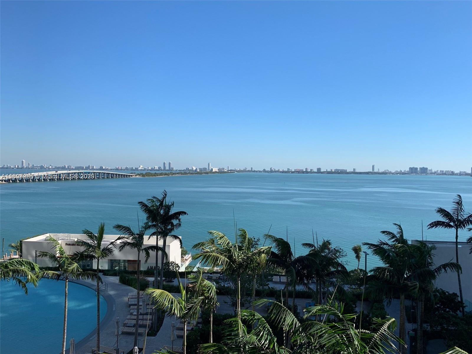 Experience luxury living at its finest in this beautifully appointed 2-bedroom + den, 3-bath residence at Gran Paraiso. Located on the 8th floor, this spacious unit features floor-to-ceiling glass windows, a sleek open kitchen with high-end Bosch appliances, and an expansive balcony with direct views of Biscayne Bay. The flexible den can serve as a home office or breakfast area. Residents enjoy world-class amenities including a waterfront pool, full-service spa, tennis courts, fitness center, bowling alley, game room, and private beach club with restaurant. Prime Edgewater location, minutes from Wynwood, Midtown, and the Design District. Includes 1 assigned parking space. Available for July 1st, 2025 Tenant occupied until June 30th,2025