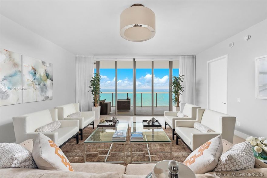 A stunning three bedroom unit at the St Regis Resort in Bal Harbour. This high floor unit has direct pristine ocean and bay views which can be enjoyed from floor-to-ceiling windows and large balcony. Offering a 3,424 sq ft interior, this flow-through floor plan features 36-inch marble floors and electric blinds throughout and is ready for occupancy. Enjoy a vacation lifestyle in Miami's only 5-star oceanfront hotel/residence with top tier resort-style amenities and unparalleled service. St. Regis is COVID-compliant and offers endless opportunities to indulge and create your own resort lifestyle experience.