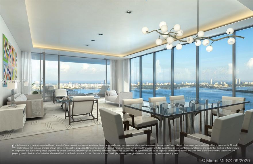 Stunning 3B, study, 4.5b unit at Elysee, the first luxury boutique building in Edgewater. Living room with unobstructed Bay views opens to an 8-ft deep balcony. An entertainer’s dream! Rising 57 floors above Biscayne Bay, Elysee features two residences per floor, all flow-through. Private elevator foyers, marble master baths, Italkraft kitchens, Wolf gas stoves. Amenities include sunrise and sunset pools, waterfront fitness center, 30th floor Sky Lounge with theatre and private dining room. Centrally located in the heart of the New Miami, minutes from Wynwood, Design District and Miami Beach.