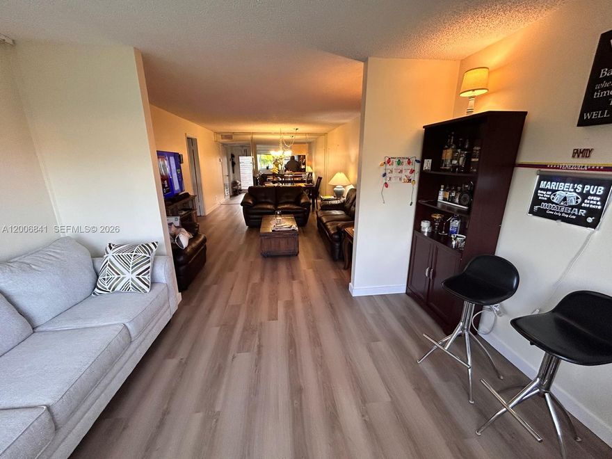 Cozy and spacious 1-bedroom, 1.5-bath unit (55+) in a resort-style community. The unit showcases a recently updated floor, Hurricane Sliding Impact Windows, New AC, and water Heater, providing a convenient move-in opportunity.
Ideally located in Phase 3, this residence is part of a vibrant 55+ community offering an exceptional lifestyle with resort-style amenities, including golf, pool, jacuzzi, sauna, tennis and racquetball courts, a movie theater, live shows, concerts, social events, and scheduled shuttle services.
Prime location just minutes from Sawgrass Mills Mall and approximately 15–20 minutes from the beautiful beaches of Fort Lauderdale.
Association requirements include a minimum credit score of 670 and a monthly income of $2,700. No Rents Allowed. For showing, please text to the Listing Agent.  At least 24 hours in advance.