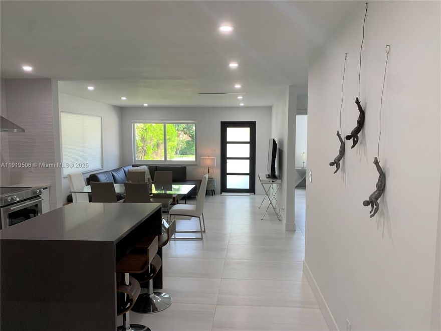 Great location east of US1 and 3 blocks away from Young circle and 5 minutes to the beach . Remodeled in 2023 3 bedroom  2 1/2 bath with a screened swimming pool and fence backyard. Including in the renovation the property has hurricane impact windows and doors, new kitchen cabinets and countertop, remodeled bathrooms, diamond brite on the screened pool with a bar ,tile throughout and newer light fixtures.Parking space for 4 cars. 5 minutes drive to Publix, Walgreens and Hollywood Blvd restaurants. 15 minutes to Fort Lauderdale -Hollywood International airport and 20 minutes to Port Everglades. Property is unfurnished. Credit report required with all offers. Available staring January 1st ,2026. Call listing agent to show. Jacuzzi in pool not operational.