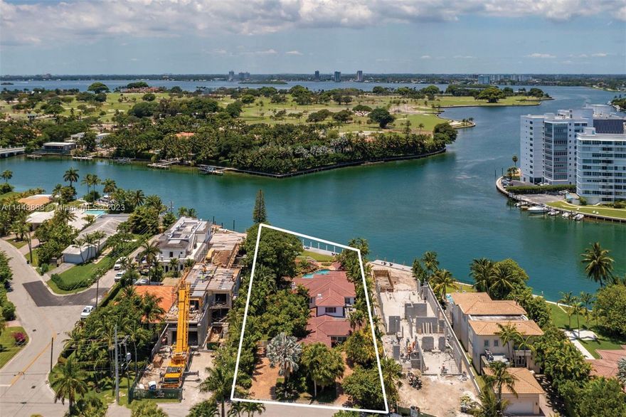 Live in coveted Surfside on this gorgeous waterfront oversized lot overlooking Indian Creek. This extraordinary property boasts an expansive 27,126 square foot lot, offering the ultimate canvas for your dream home, boasting an impressive 123 feet of pristine waterfront. Seize this rare opportunity to secure the largest waterfront lot in all Surfside, ensuring you have ample space to craft your perfect waterfront oasis. Experience the convenience of being mere moments away from the renowned Bal Harbour Shops, exquisite dining, world-class shopping, and the stunning beaches that grace this remarkable community. Welcome to a life of luxury and tranquility on the water's edge.