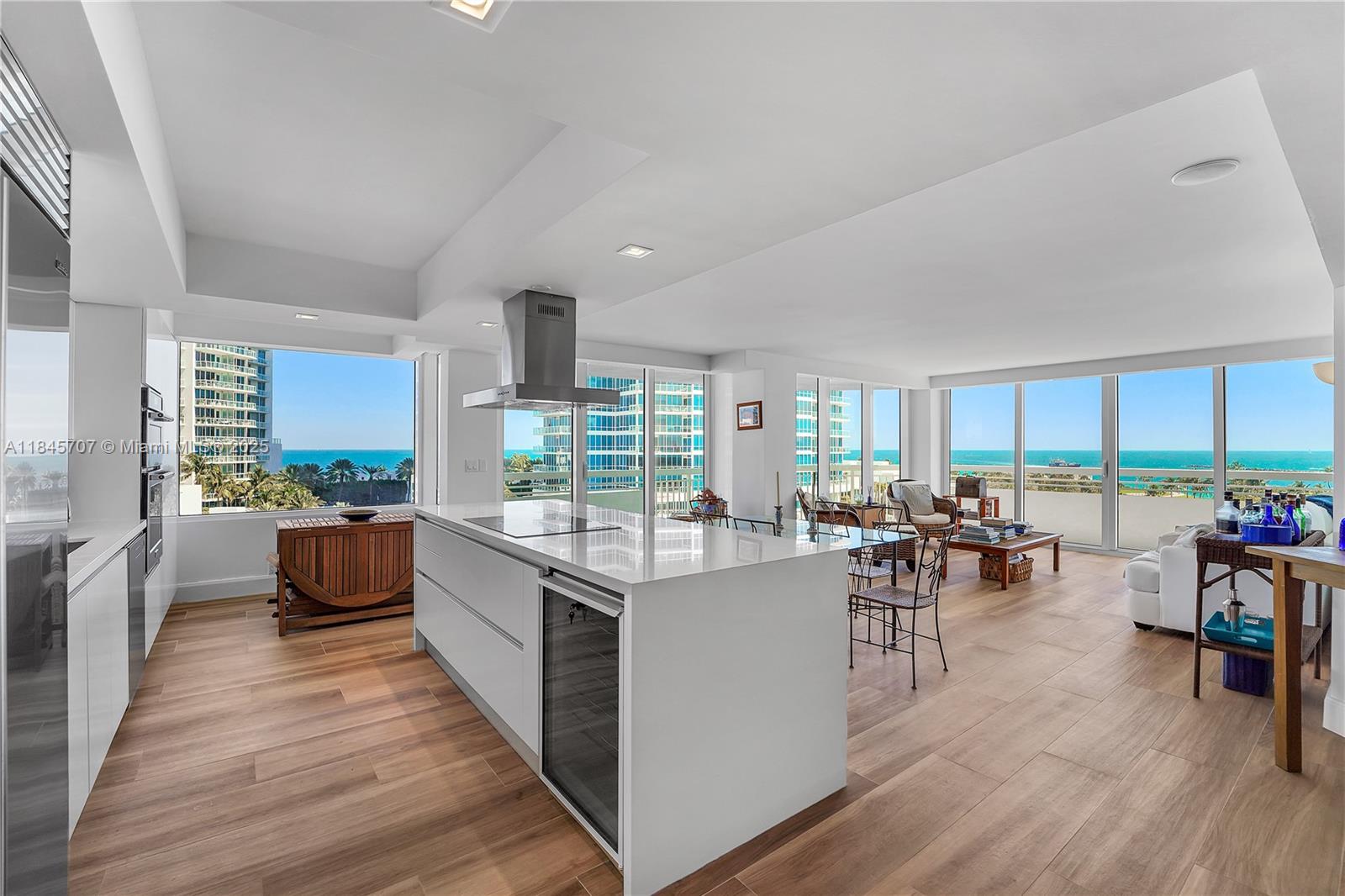 6 month minimum rental, flexible terms. Brand new renovated 3 bedroom 3 full bath corner unit with wrap around terrace. Private terrace that is shared with the 2 guest bedrooms. Newly updated pool, tennis courts and fitness center. Views of Atlantic Ocean, South Pointe Park and Gov't Cut. Unit comes fully furnished. No Pets. Easy to show! Balcony restoration for this apartment has been fully completed.